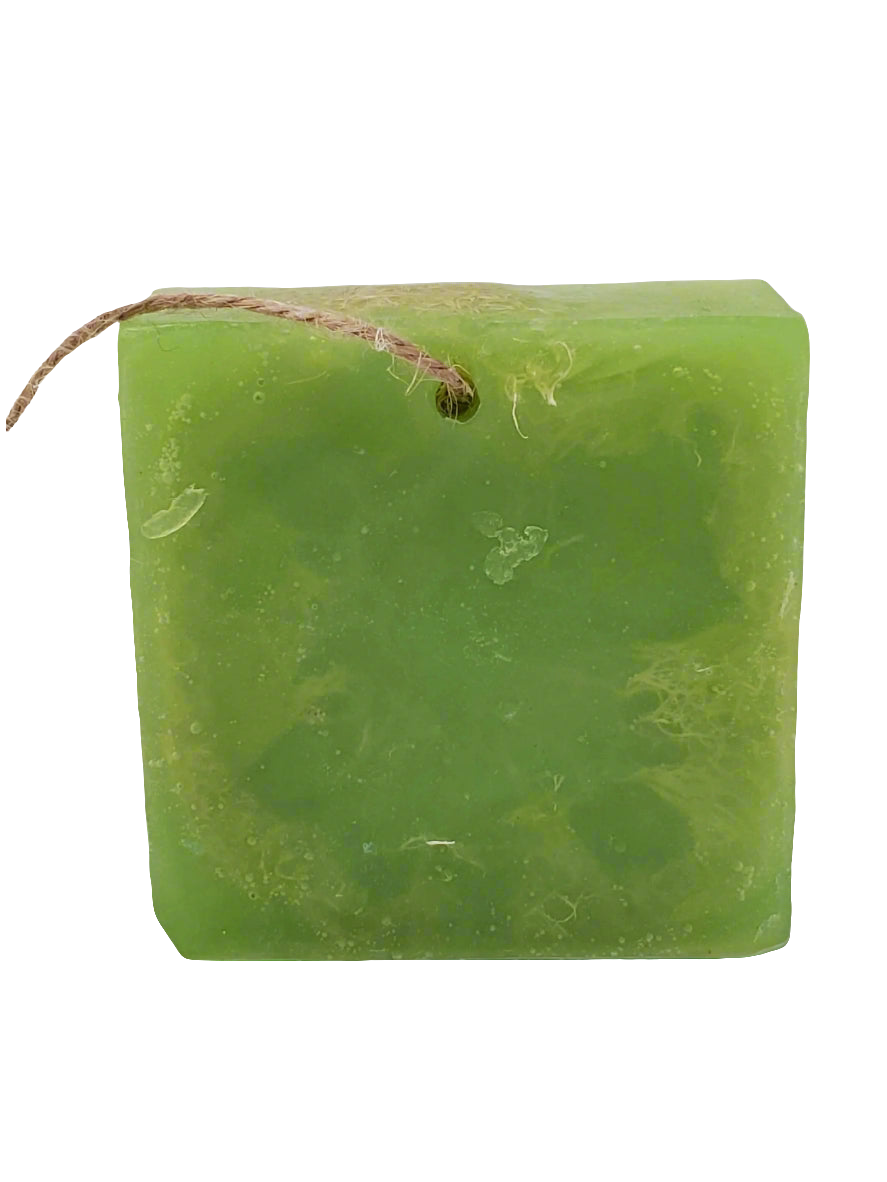 Loofah Soap on Rope - Green Apple