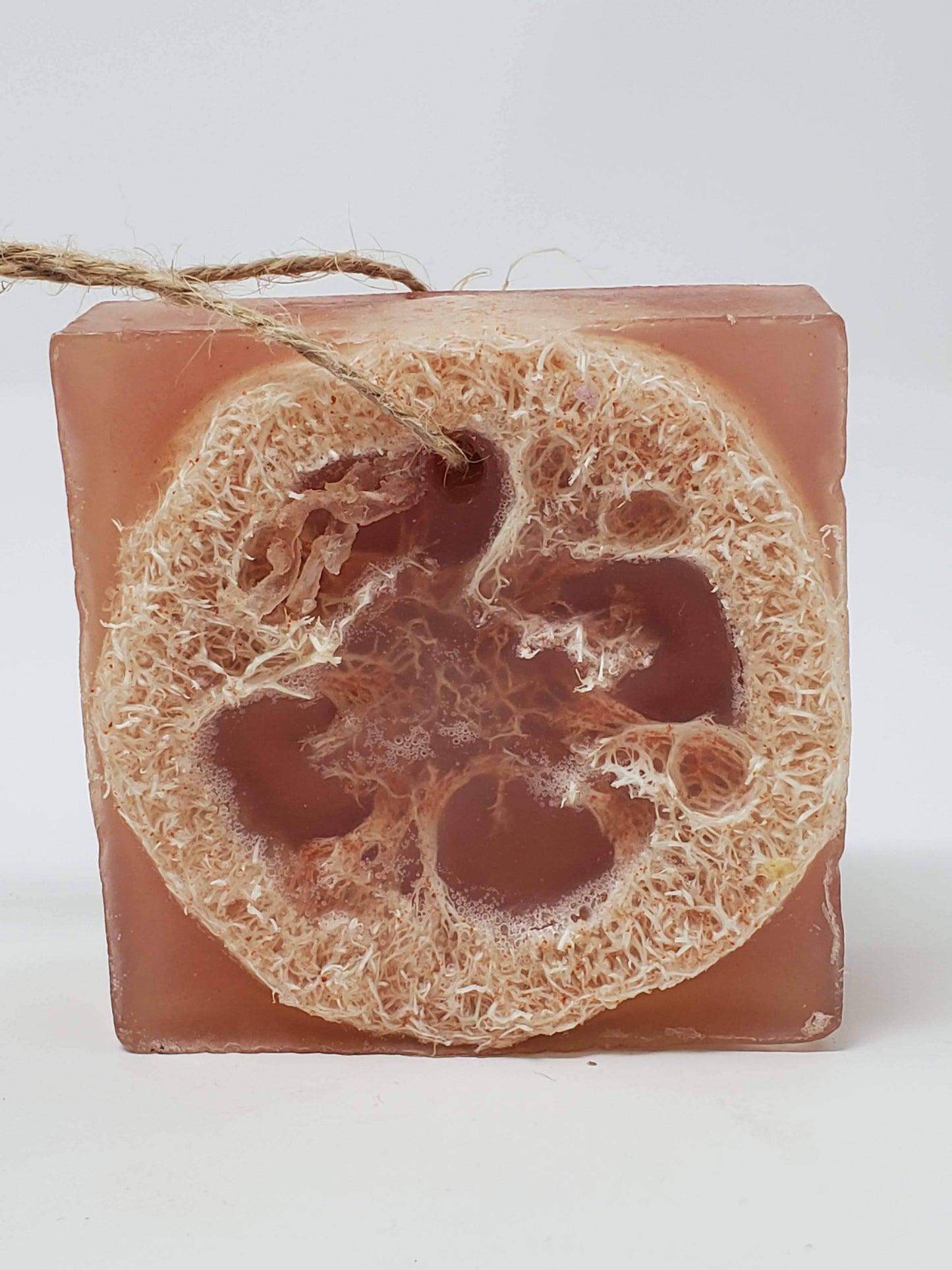 Black Cherry Loofah Soap on Rope