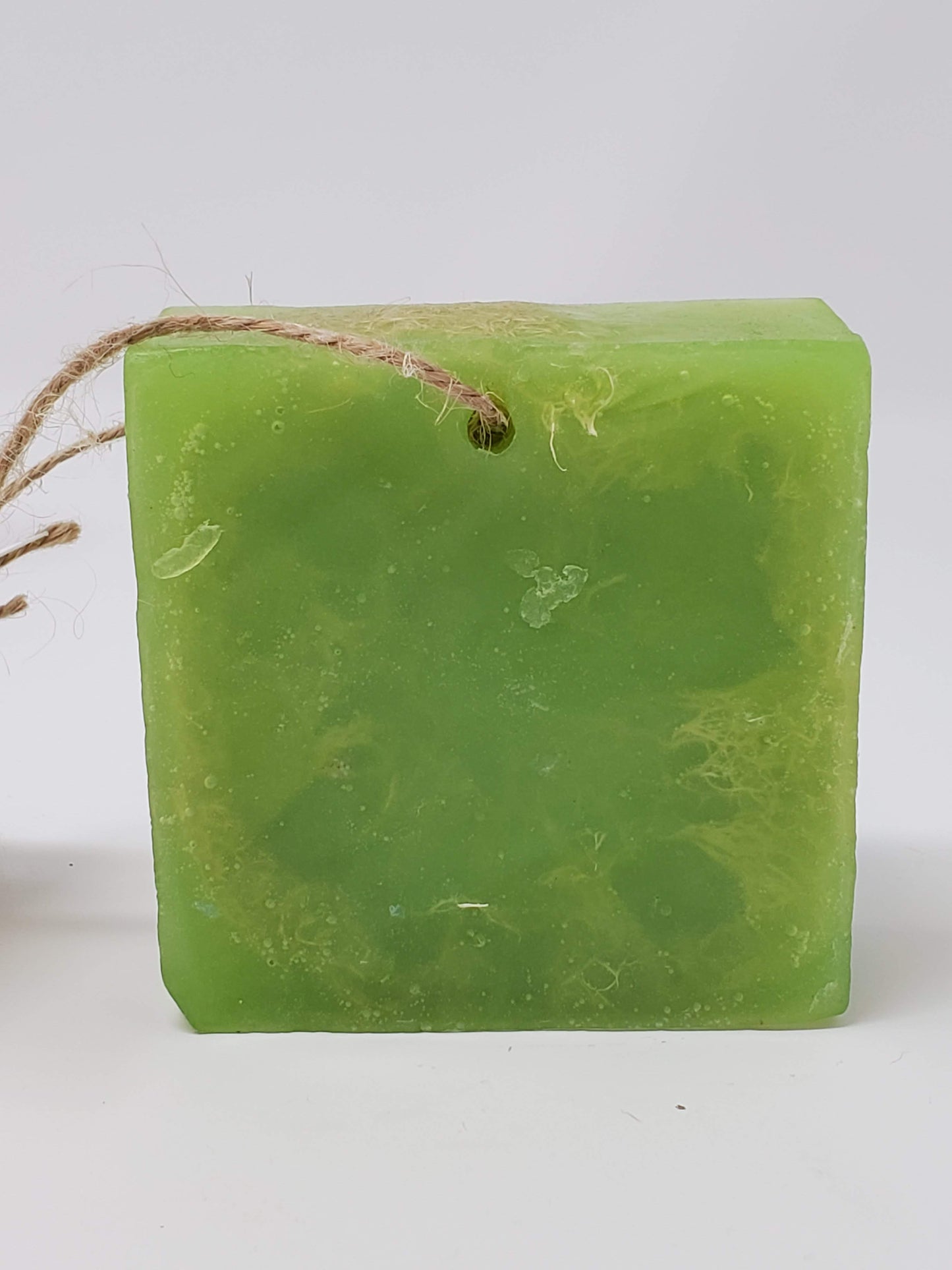 Loofah Soap on Rope - Green Apple